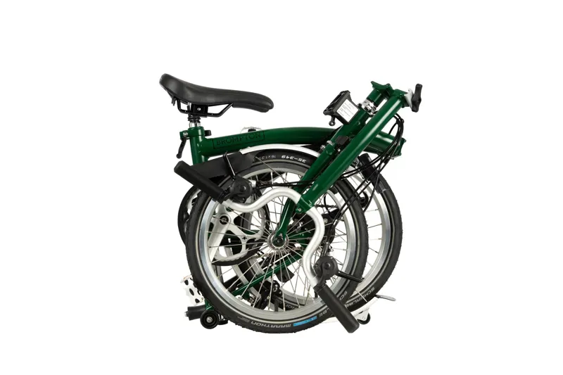 Brompton C-Line Explore High Bar Folding Bike Racing Green-3